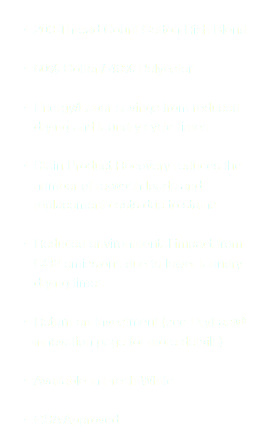 200 Thread Count Cotton Rich Blend 60% Cotton/ 40% Polyester Energy/Labor savings from reduced drying and laundry cycle times Stain Product Recovery reduces the number of re-wash loads and replacement costs due to stains Reduced environmental impact from CO2 emissions due to lower laundry drying times Return on Investment (see DryFast® innovation page for more details) Available in Fresh White GSA Approved