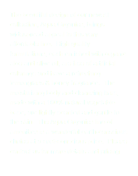 The beautiful design of our newest collection, Aqua Organics, brings widespread appeal to this very affordable line. High quality formulations, each enriched with organic aloe and olive oil, are free of artificial colorings and have a refreshing lemongrass & honey fragrance. The moisturizing body and cleansing bars, made with a 100% natural vegetable base, are lightly scented and gentle to the skin. The Aqua Organics line of amenities is a wonderful earth-conscious choice at a cost-conscious price. Please contact us for more details and pricing. 